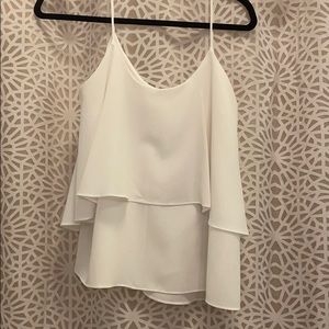 Two tier flowy spaghetti strap tank